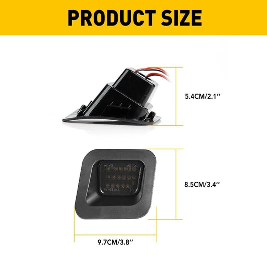 2 LED License Plate Light Assembly for Dodge Ram 1500 2500 3500 (2003–2018)