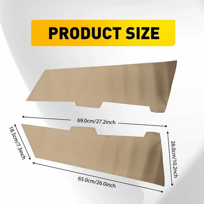 2-Piece Door Panel Covers in Beige Synthetic Leather for Honda Accord 2008-2012