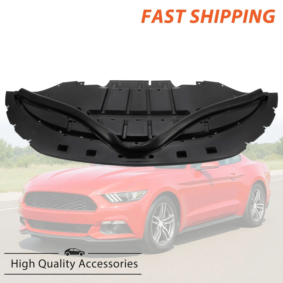Front Splash Shield Under Cover for 2015-2017 Ford Mustang 2.3L 3.7L