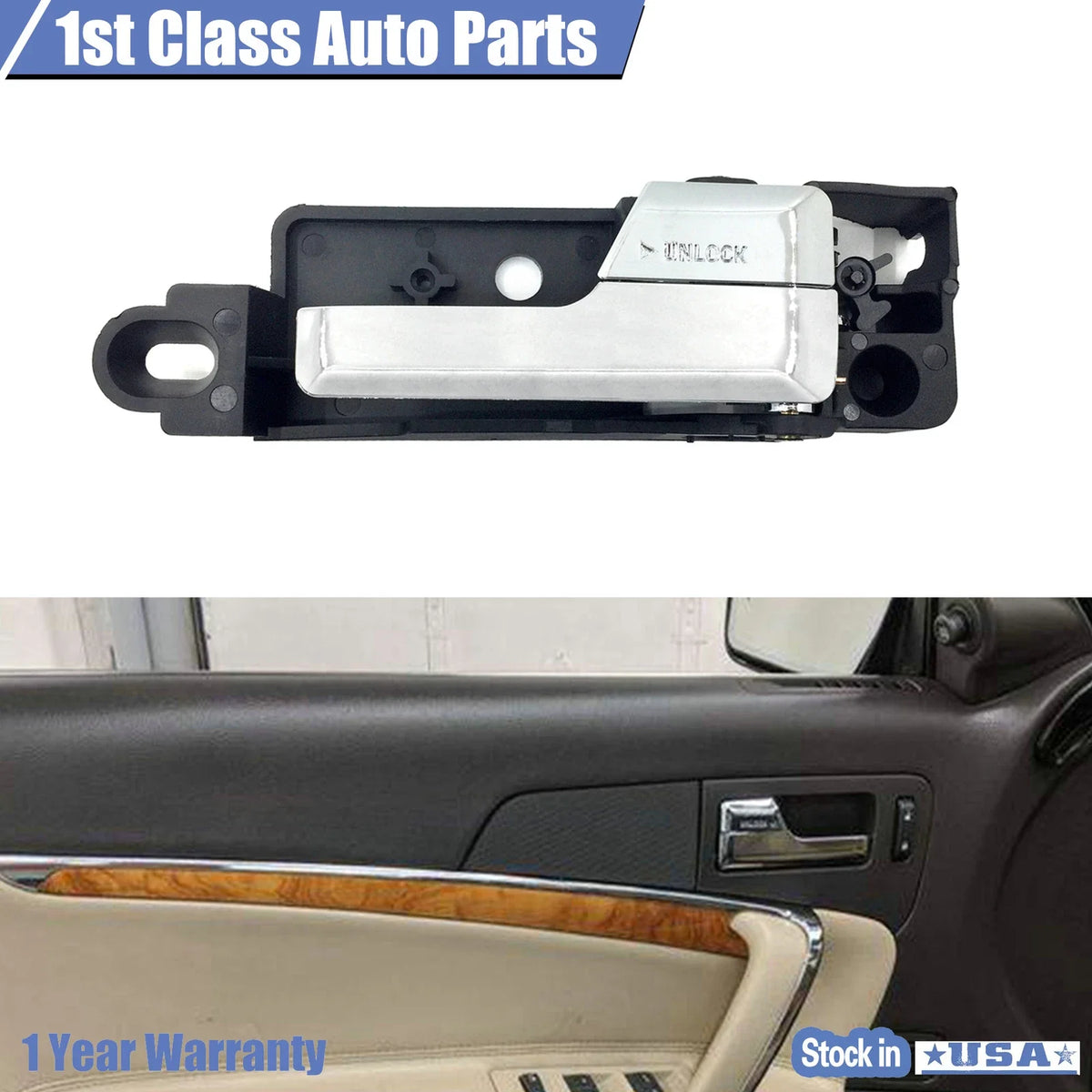 Chrome Interior Door Handle for Ford Mercury Lincoln