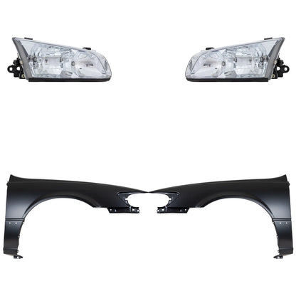 Fender and Headlight Kit for Toyota Camry (2000–2001) - Primed Left & Right