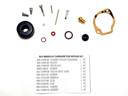 Carburetor Assembly Kit for Yamaha 2HP - Fits 6A1-W0093-01-00