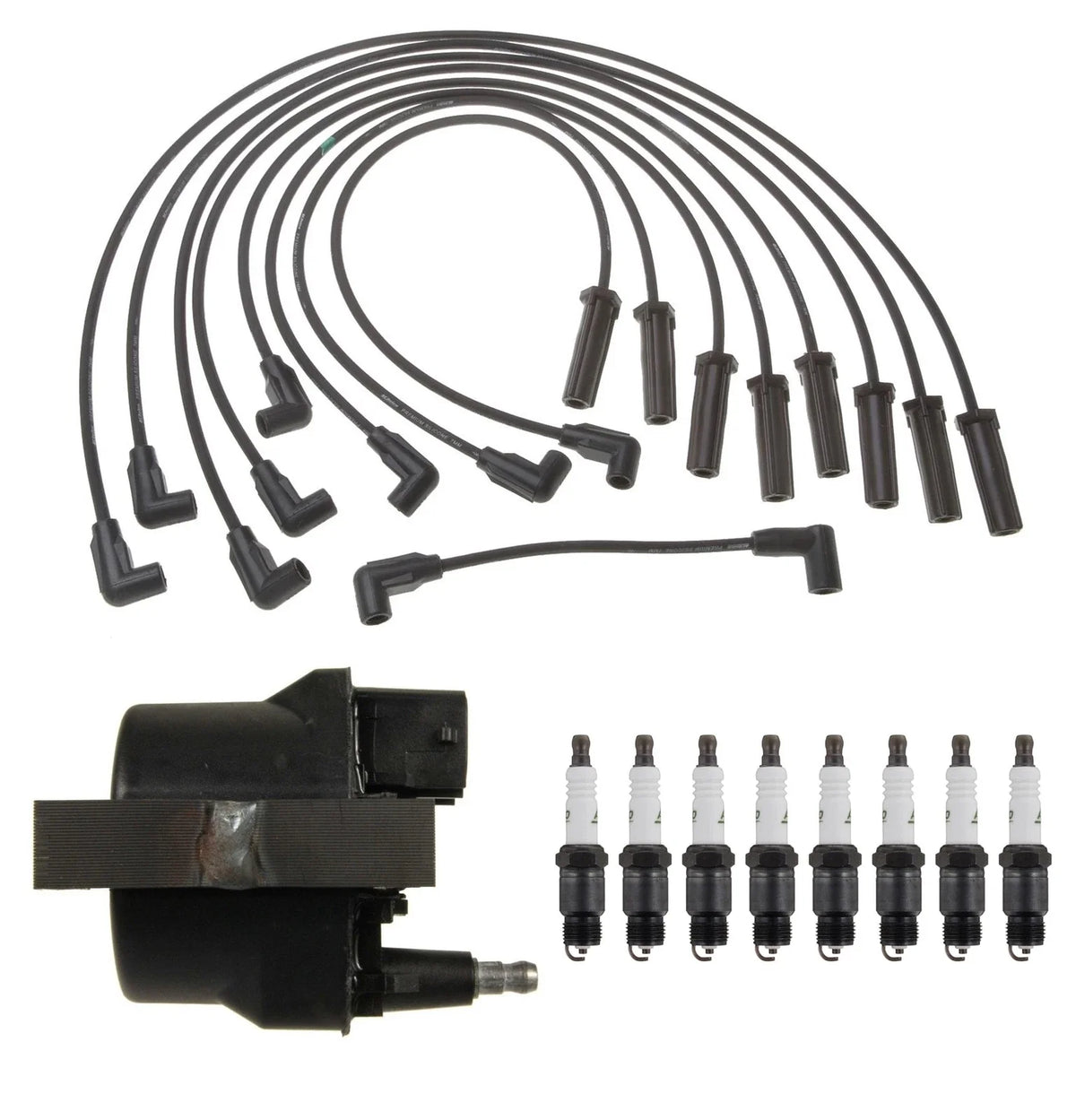 Ignition Wires Coil & 8 Spark Plugs Kit for Chevrolet GMC 7.4L V8 (VIN N)