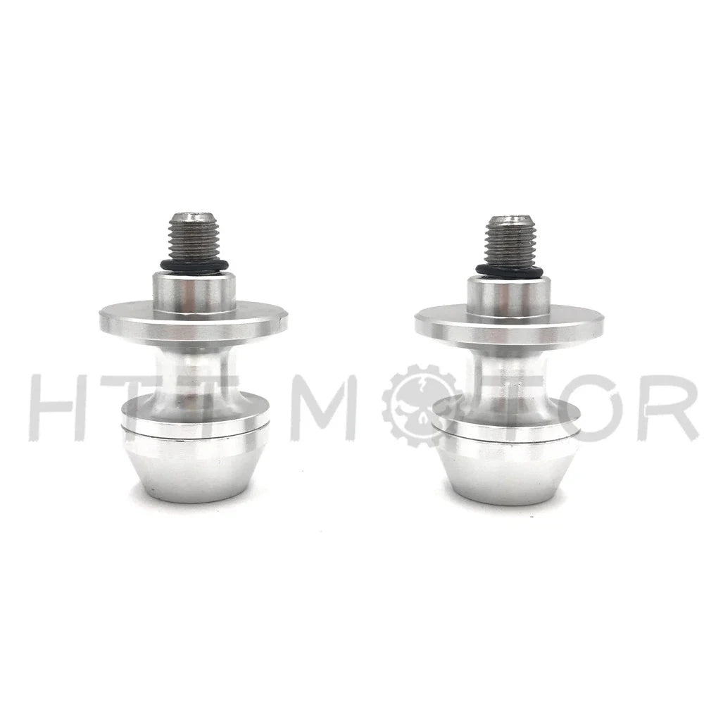 2X CNC Swingarm Spools Sliders for Universal Motorcycle 6MM Silver