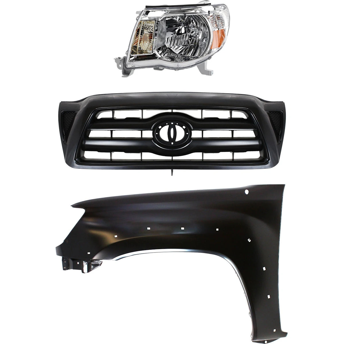 Headlight Kit for Toyota Tacoma (2005–2011) Driver Side Halogen CAPA 4WD
