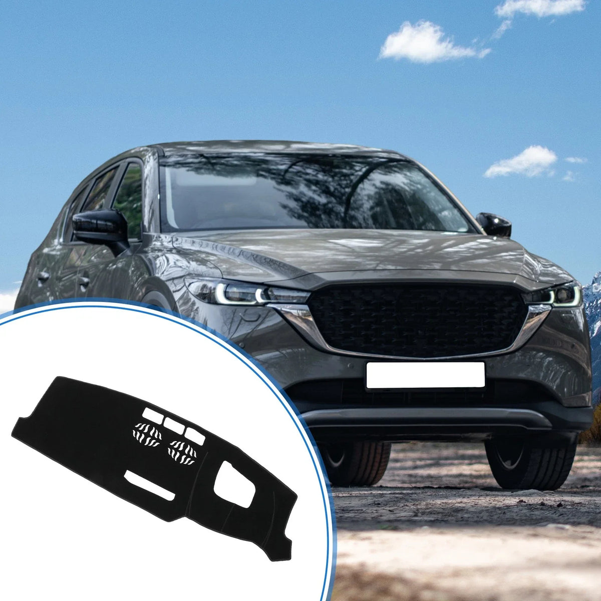 Dashboard Cover Mat for Mazda CX-5 (2016–2023) Black