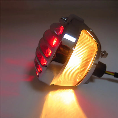 Tail Brake Light Grille - LED, Chrome Finish, Red Lens