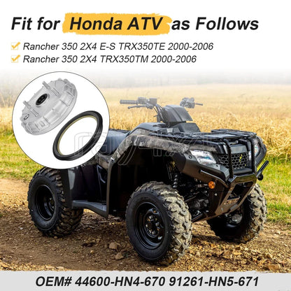 Brake Drum Hub & Dust Seal for Honda Rancher 350 TRX350TM 2000-2006