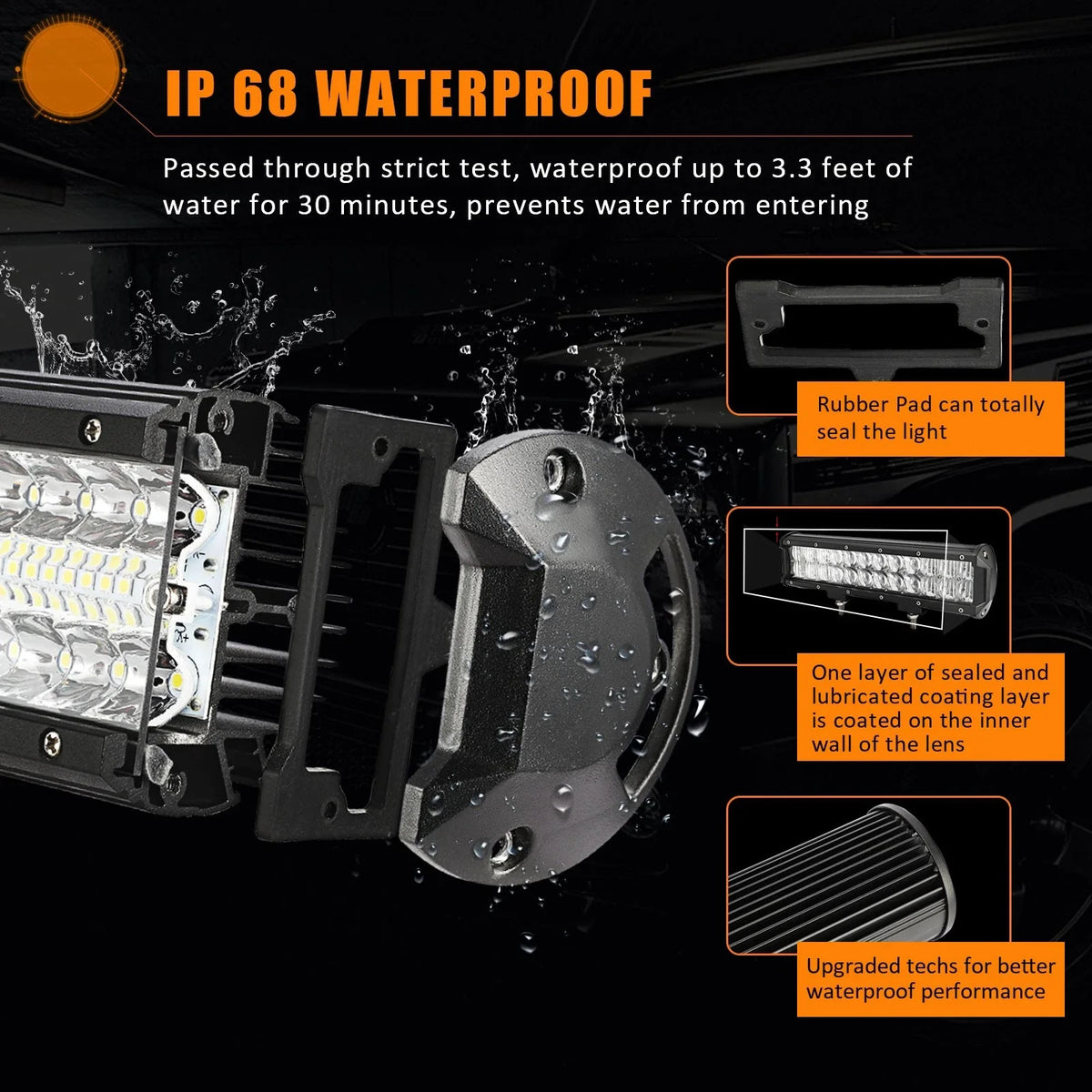 Offroad 480W 23" LED Work Light Bar for SUV ATV Boat (50000LM)