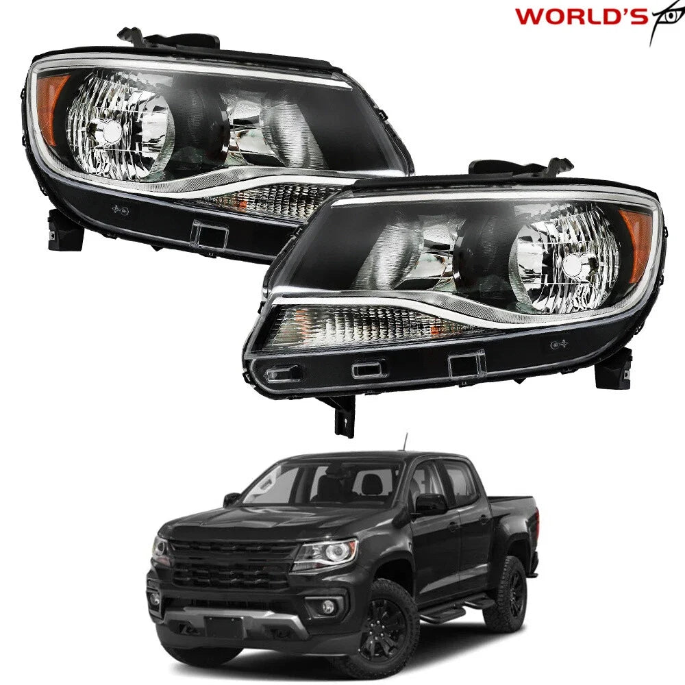Pair Headlamps for Chevy Colorado (2015–2022) Halogen L+R