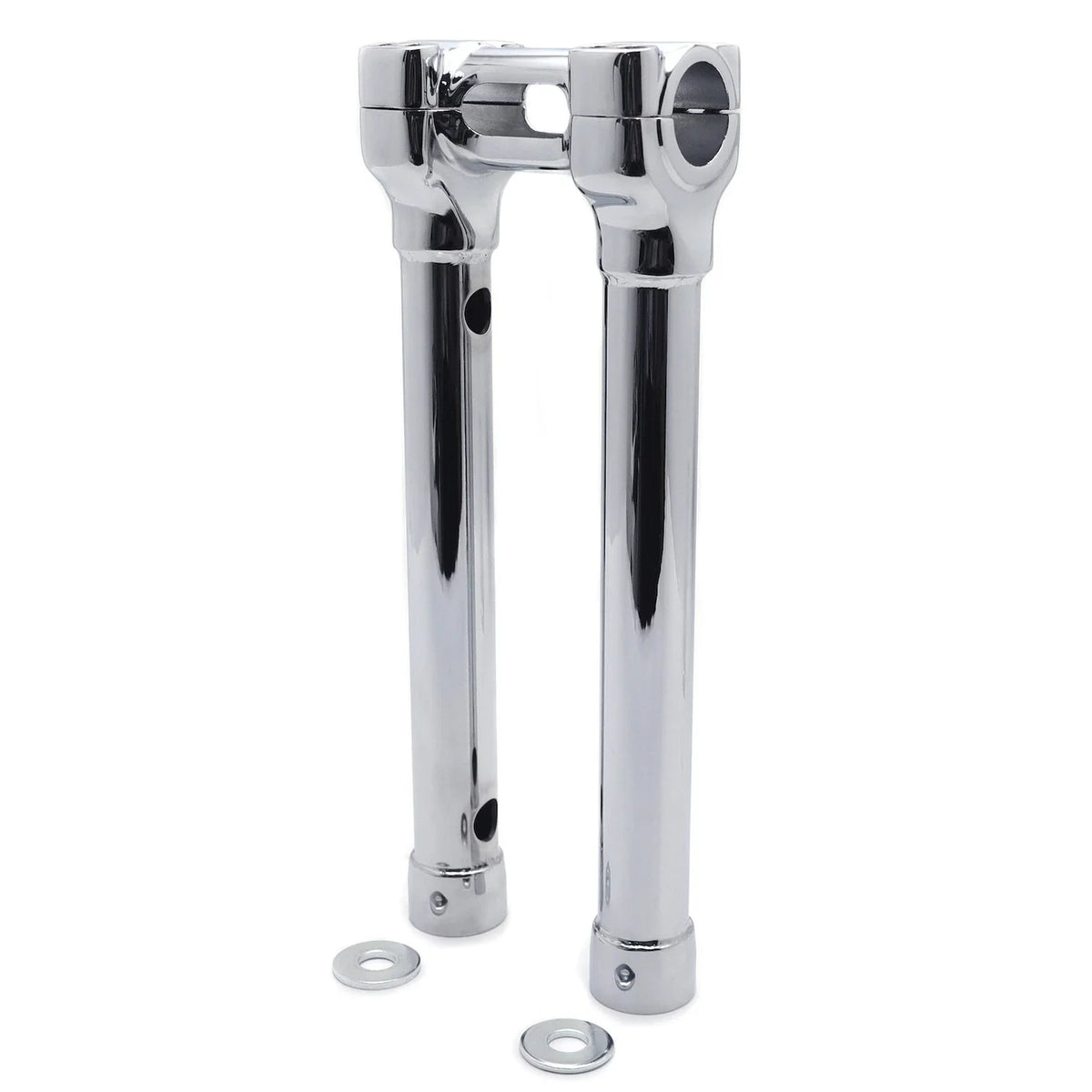 CNC Chrome 12" Riser Handlebar Top Clamp for Harley Touring