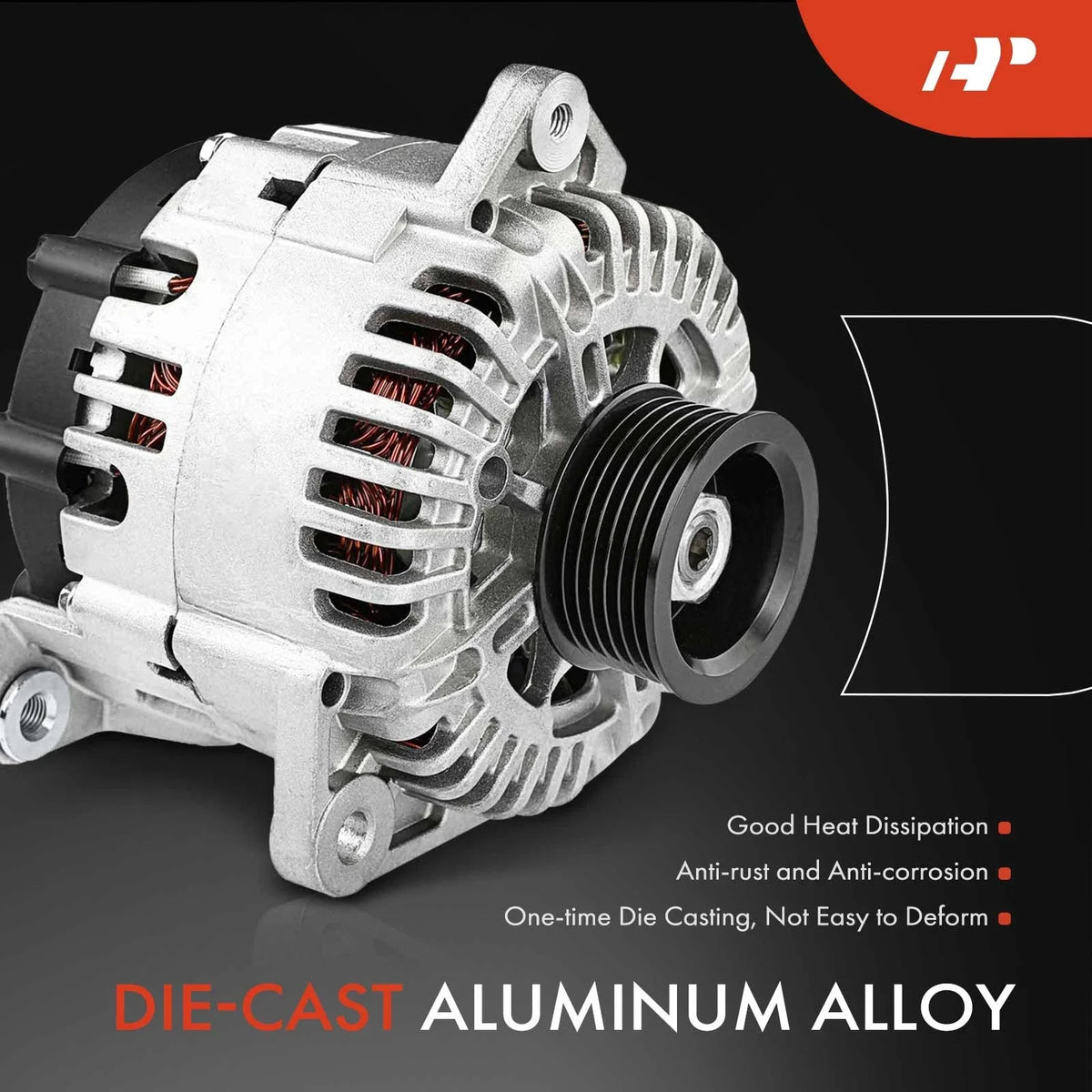 Alternator with Serpentine Belt for 2005-2023 Nissan Frontier