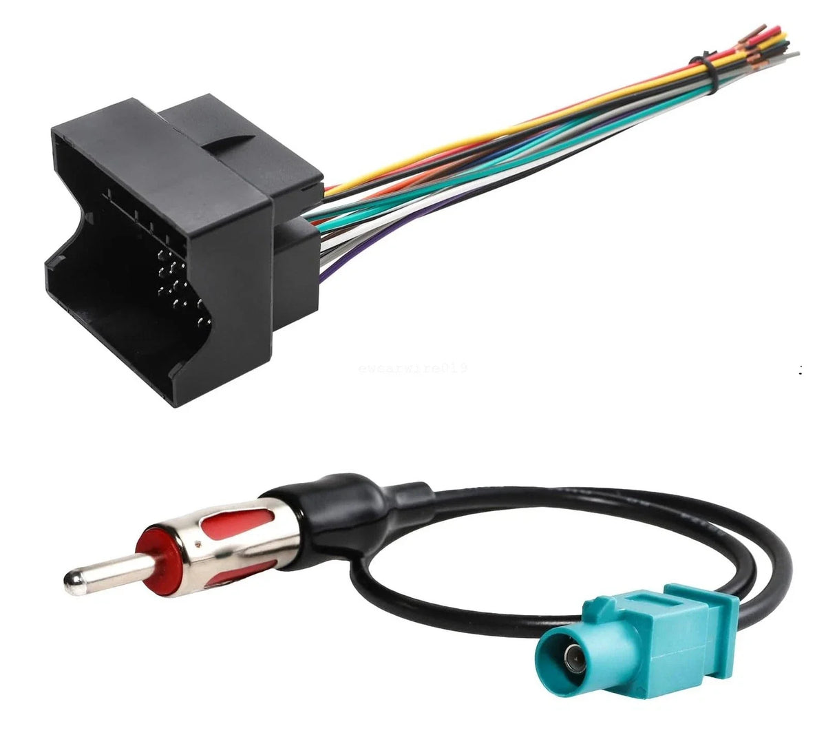 Car Stereo Wiring Harness for VW Passat (2000–2015) with Fakra Antenna Adapter