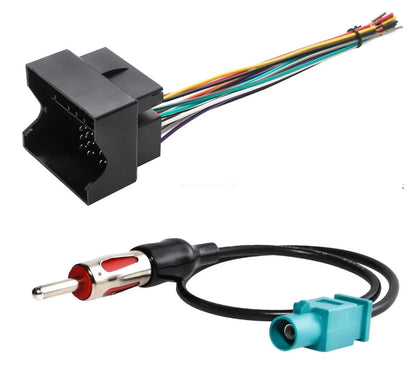 Car Stereo Wiring Harness for VW Passat (2000–2015) with Fakra Antenna Adapter