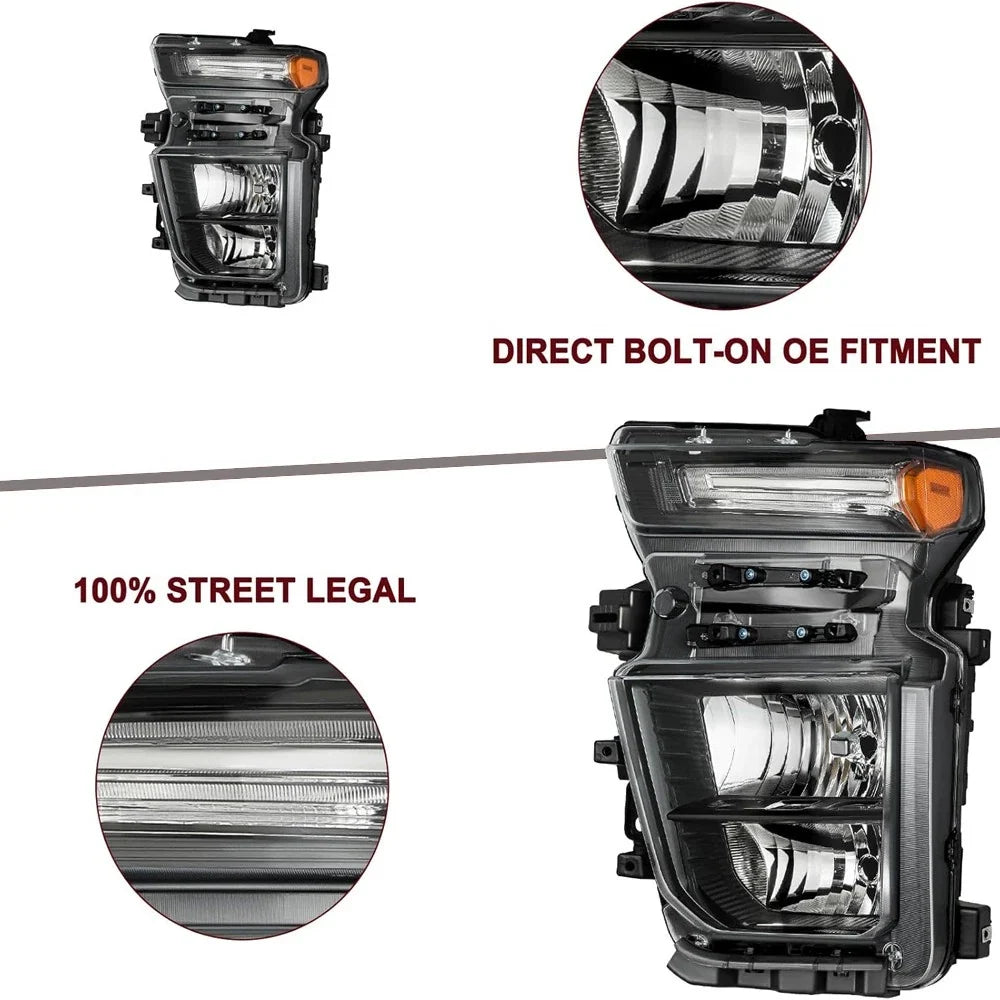 2024-2025 Halogen Headlight Set for Chevy Silverado 3500HD 2500HD