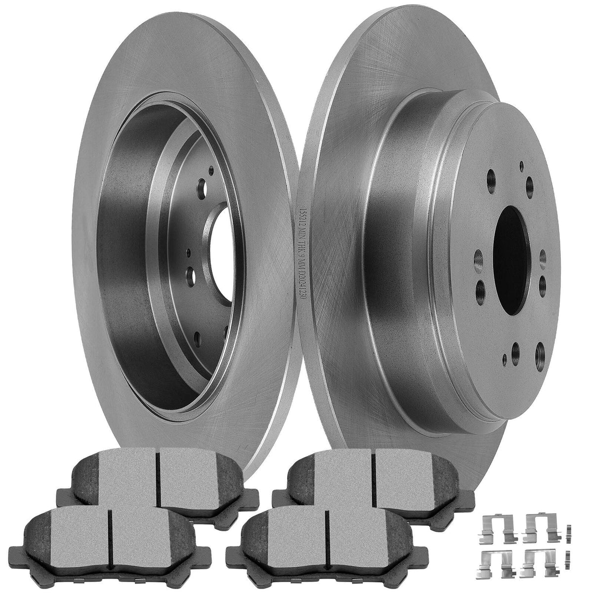 Rear Brake Rotors and Pads for Acura ZDX MDX Honda Pilot Odyssey (2007–2015)