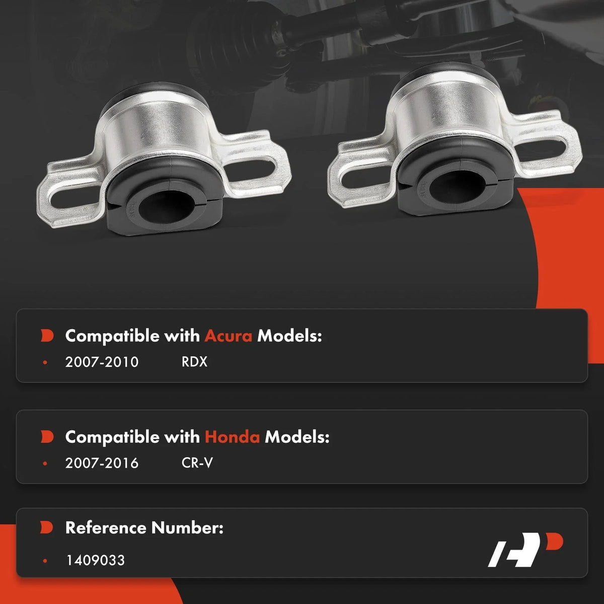 2X Front Bushings for Sway Bar - Honda CR-V 2007-2016 / Acura RDX