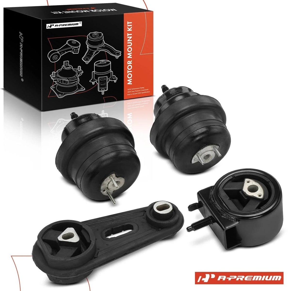 Set of 4 Engine Torque Strut & Transmission Mounts for Ford Freestar (2004–2007)