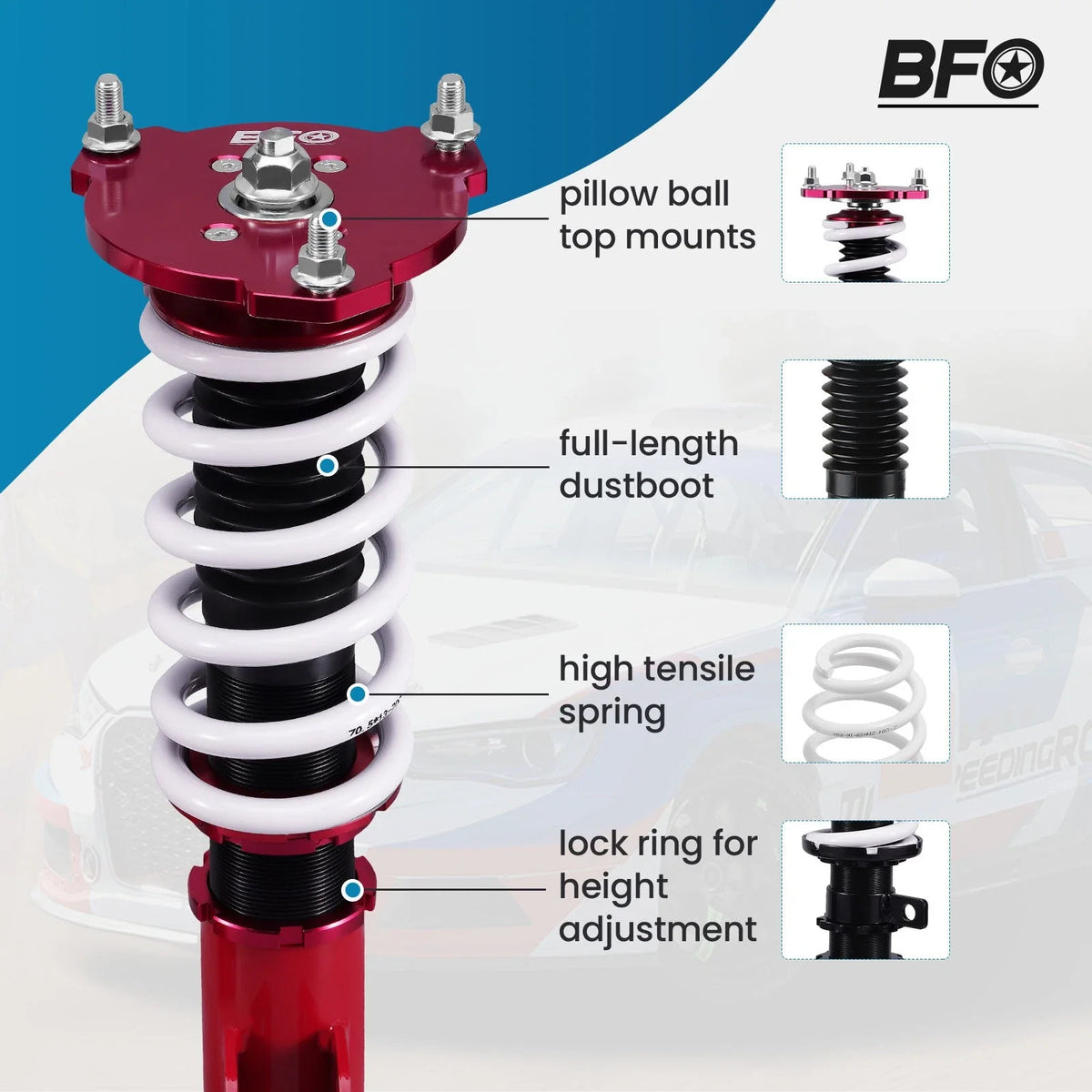 Front Lowering Coilover Shocks Kit for 1997–2004 Buick Regal