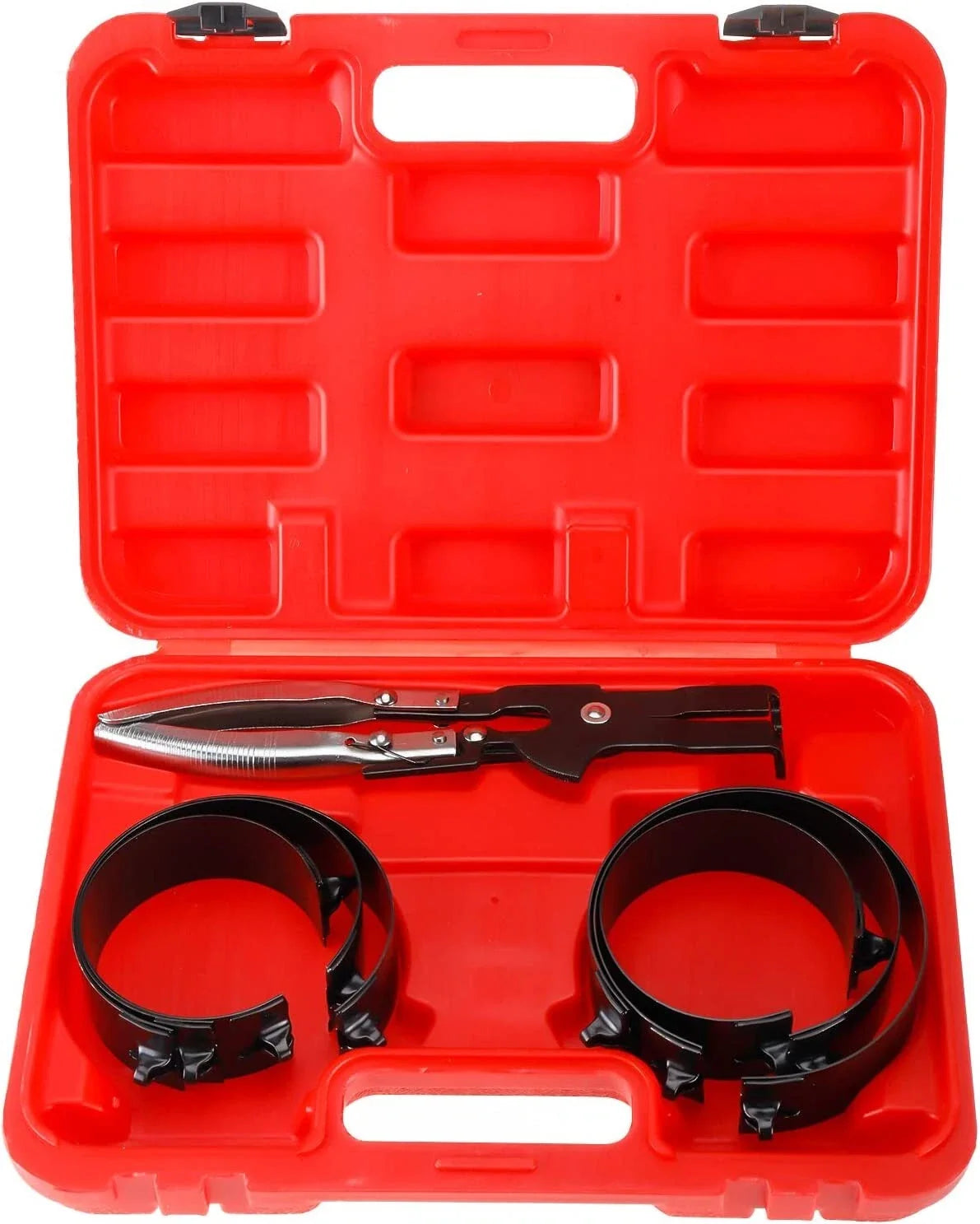 1 PC Plier & 6 Bands Piston Ring Compressor Kit for Universal Applications