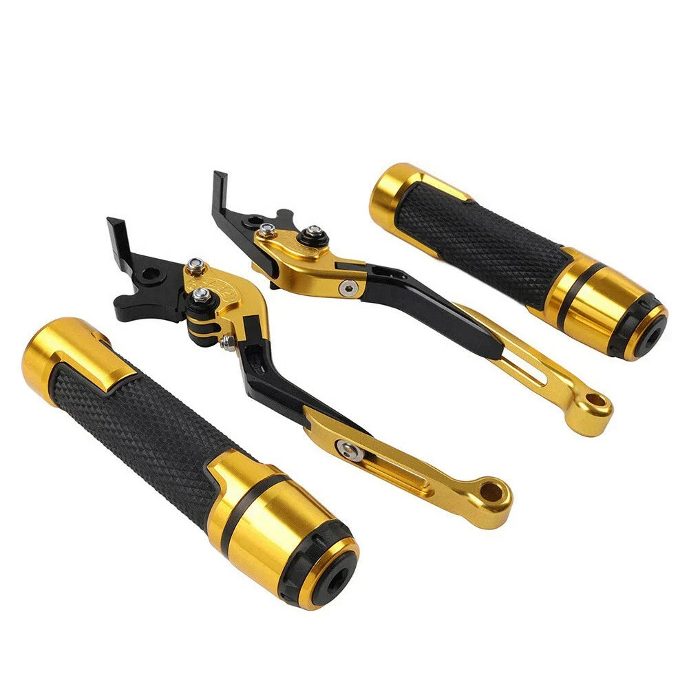 Gold Handlebar Grips & Extendable Brake Levers for Kawasaki Z900RS