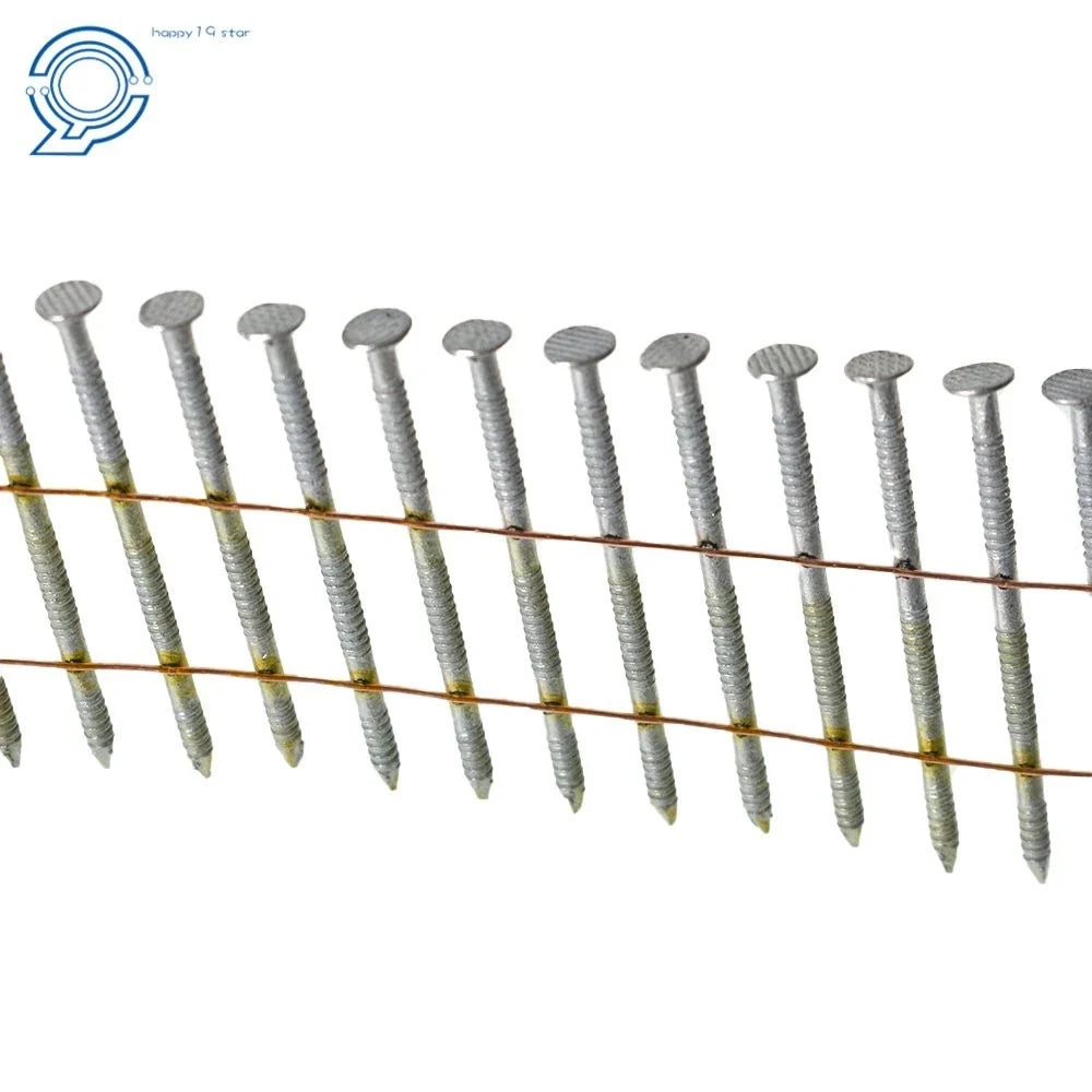 Full Round Head Siding Nails 0.092"×2-1/2" - 3600 Pcs Collated Wire Coil