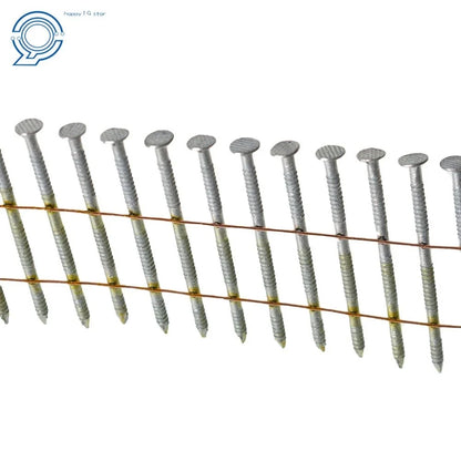 Full Round Head Siding Nails 0.092"×2-1/2" - 3600 Pcs Collated Wire Coil