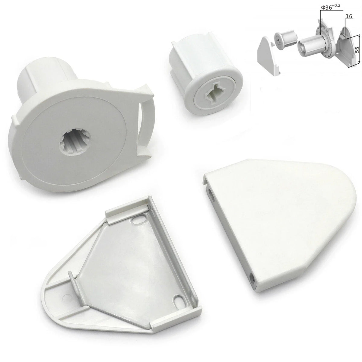 Installation Bracket 38mm for Indoor/Outdoor Sunshade Roller Blinds
