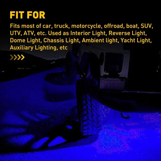4 Pods Blue LED Rock Lights for Jeep (Off-Road Truck ATV)