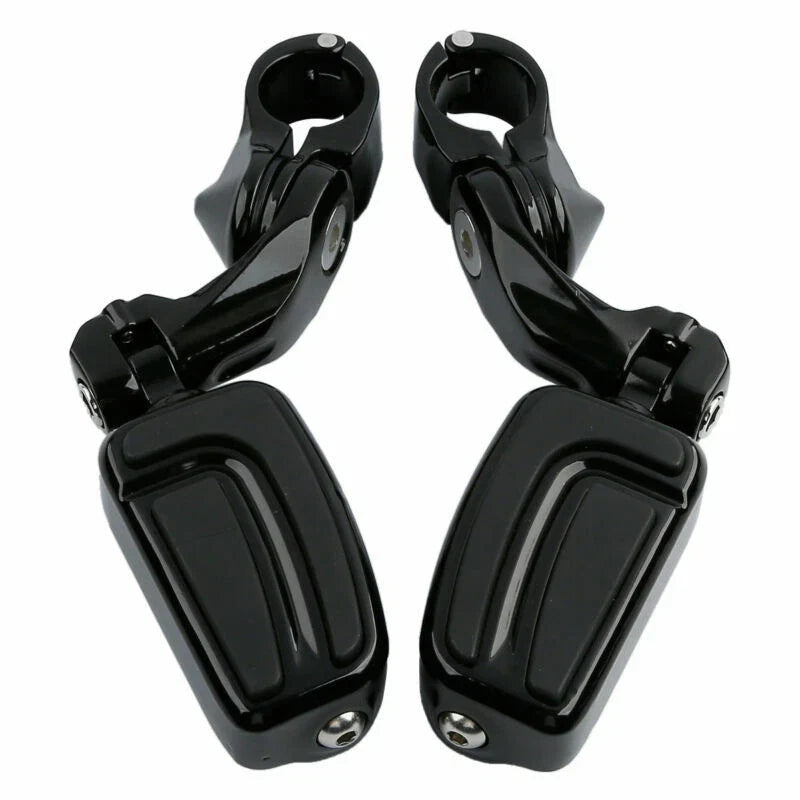 1 1/4" Short Angled Highway Engine Guard Footpeg Mount for Harley Touring