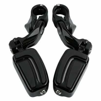 1 1/4" Short Angled Highway Engine Guard Footpeg Mount for Harley Touring