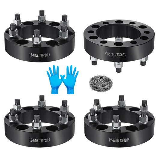 Set of 4 Wheel Spacers 1.5" 6x5.5 12x1.5 for Toyota Tacoma Lexus GX470 Mazda B2000 (2000–2023)