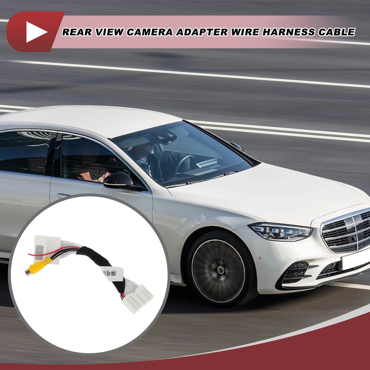 Rear View Camera Adapter Wire Harness Cable for Mazda CX-5 (2015) RCA 24 Pin