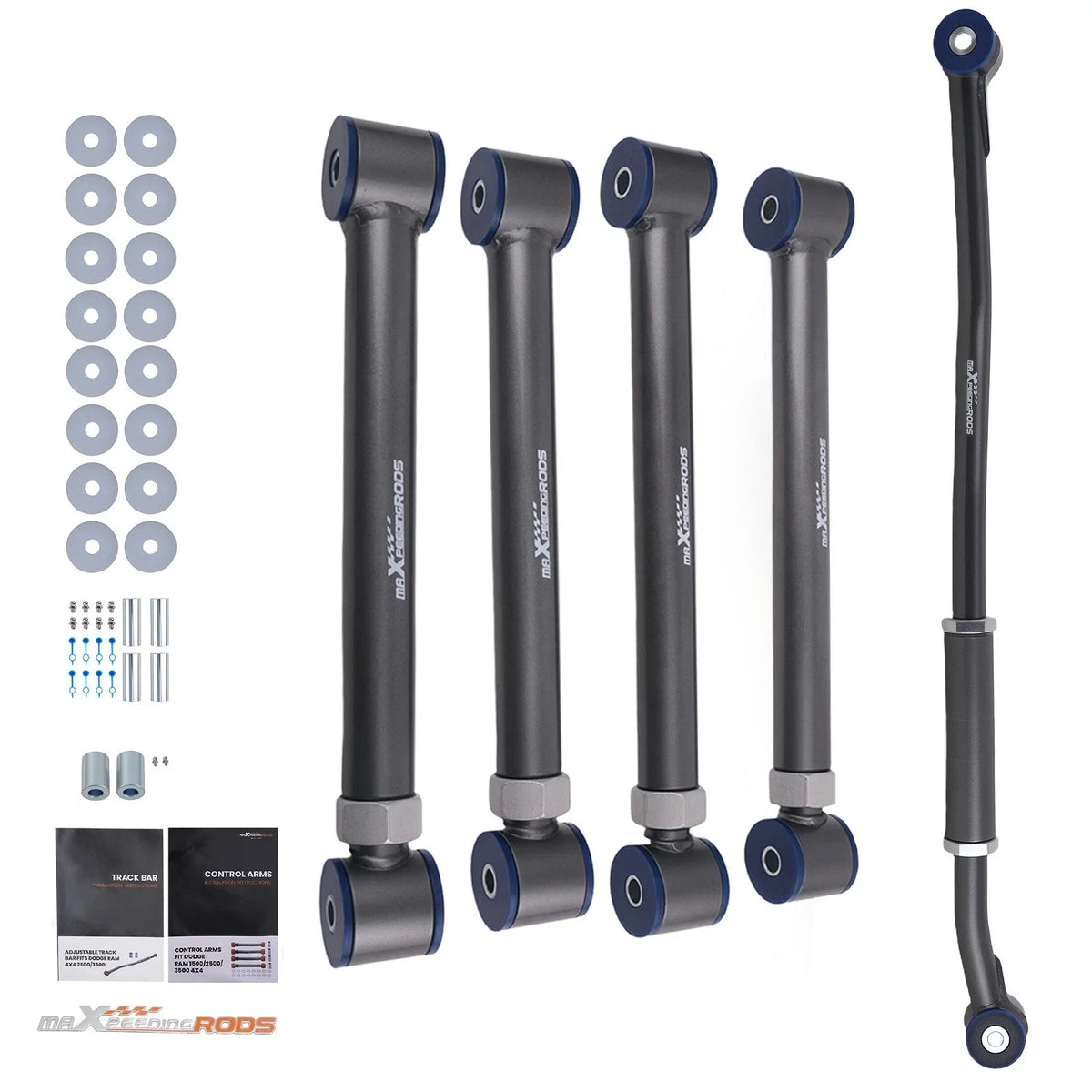 Front Control Arms + Track Bar for Dodge Ram 2500 3500 (2003–2009) 4WD