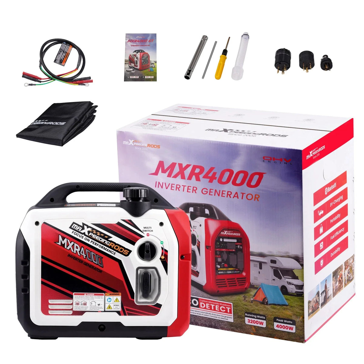 4000W Portable Inverter Generator for Camping 120V USB