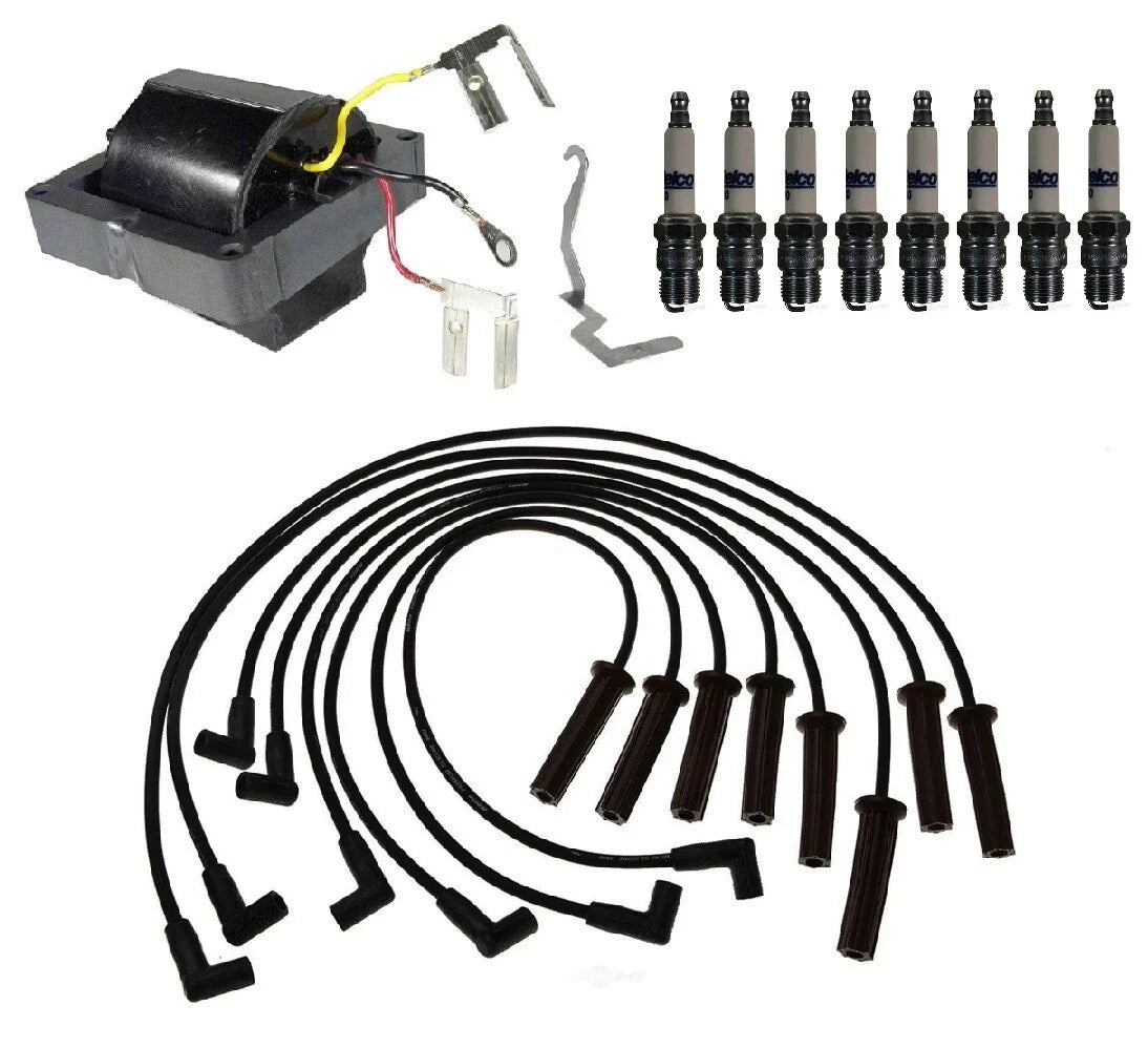 Ignition Wires & Spark Plugs Kit for Chevy K30 C20 Suburban (1973–1991)