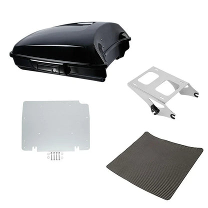 Black Razor Tour Trunk Rack Base Plate for Harley Street Glide 2014-2026