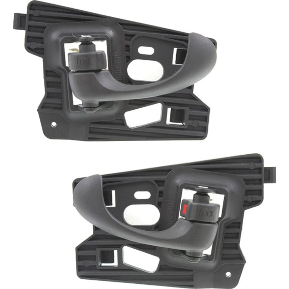 2X Door Handle Set for Chevrolet Malibu Sedan (1997–2005) Rear Textured Black