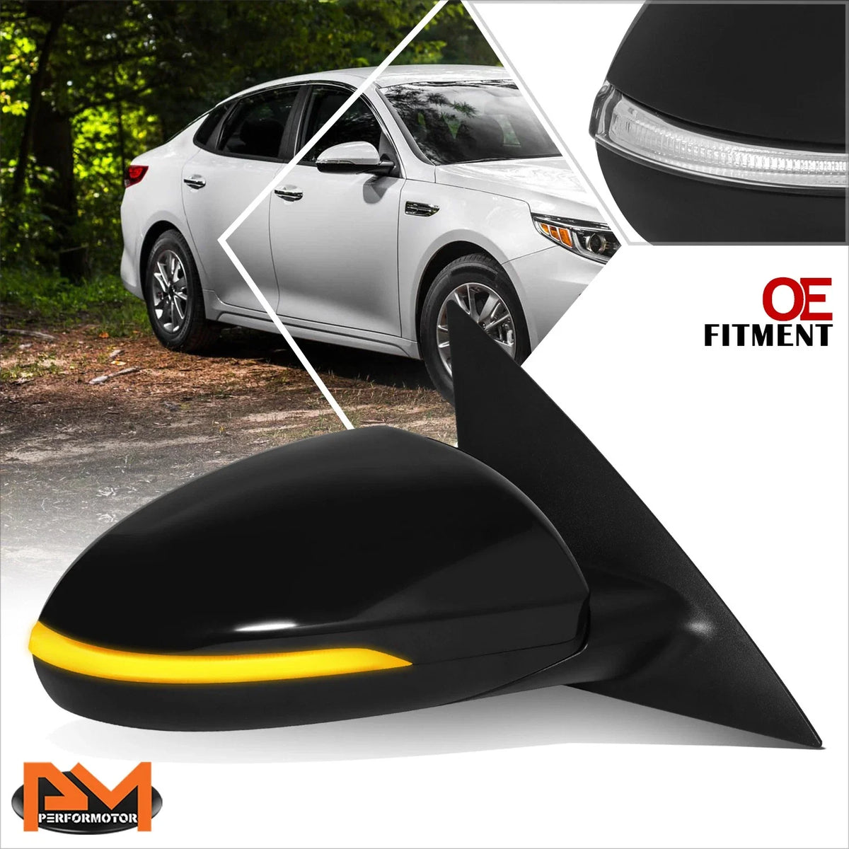 Heated Memory Right Side View Door Mirror with Power Fold for 2016-2018 Optima