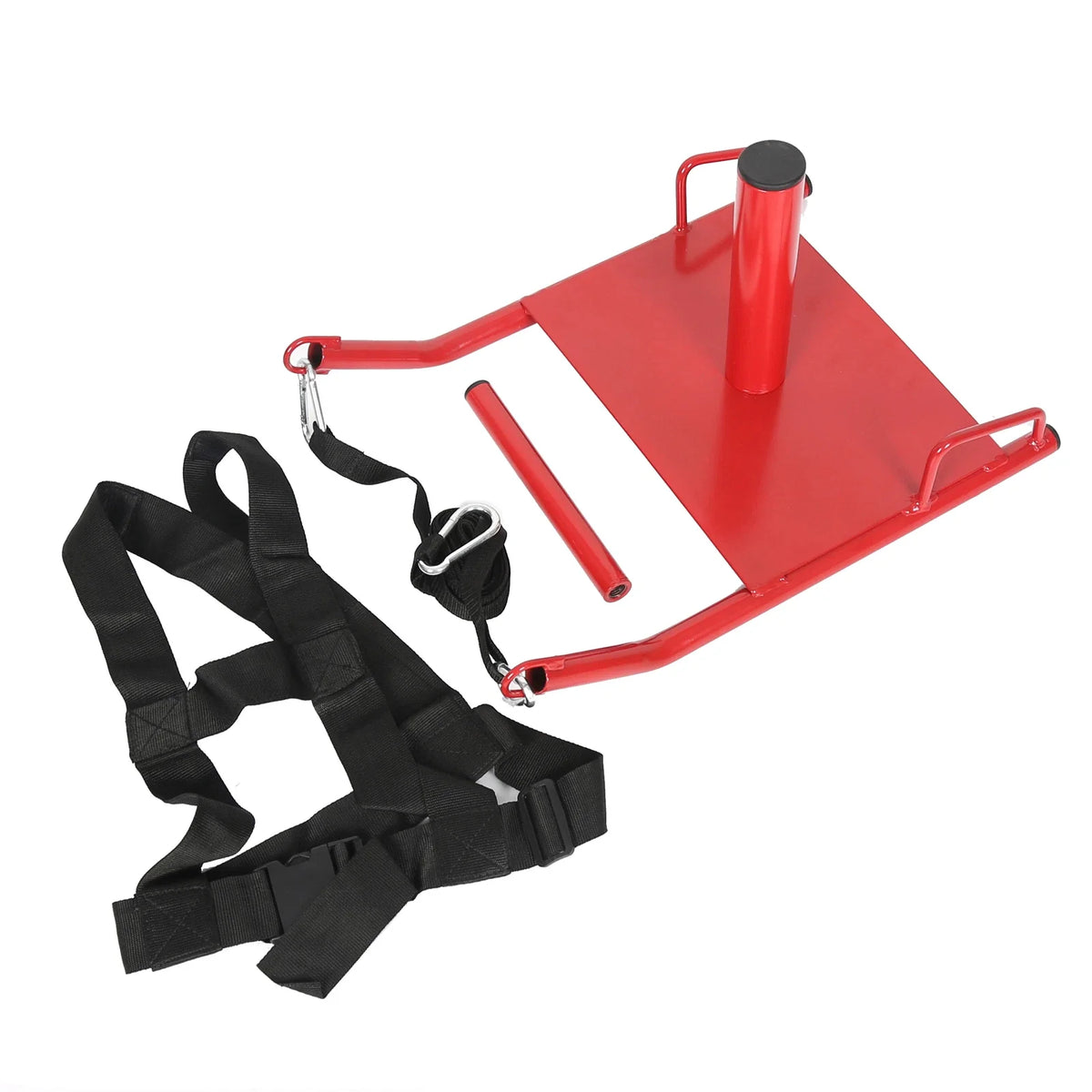 Heavy Duty Push Pull Sled for Fitness Training w/Harness