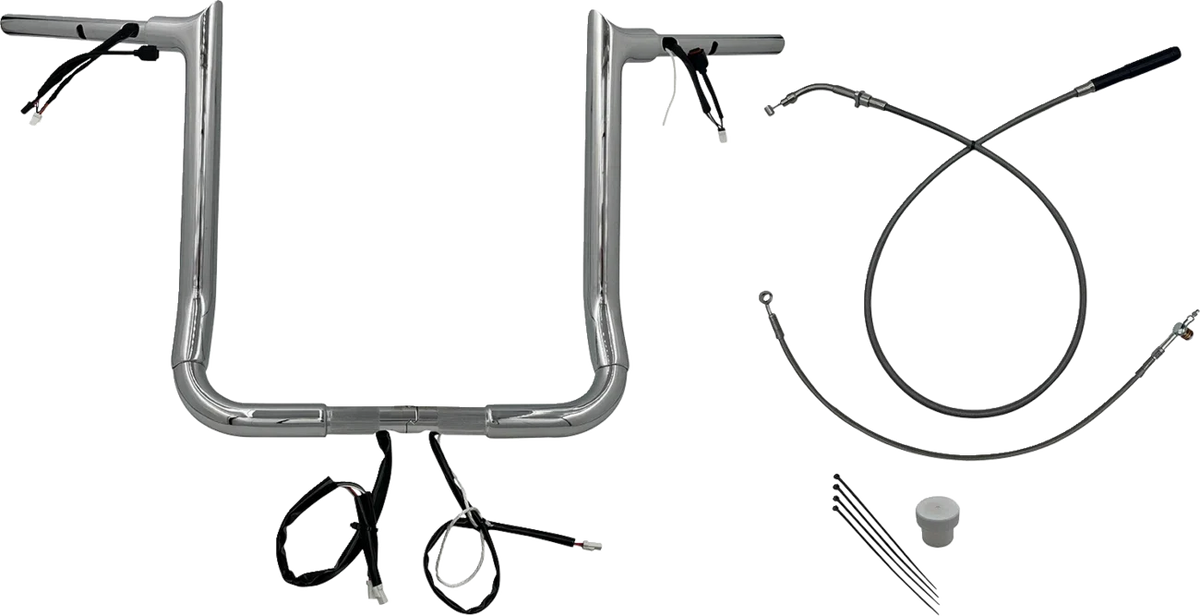 EZ Install Wired Handlebar Kit 1-1/2" Pointed Top for Harley Davidson