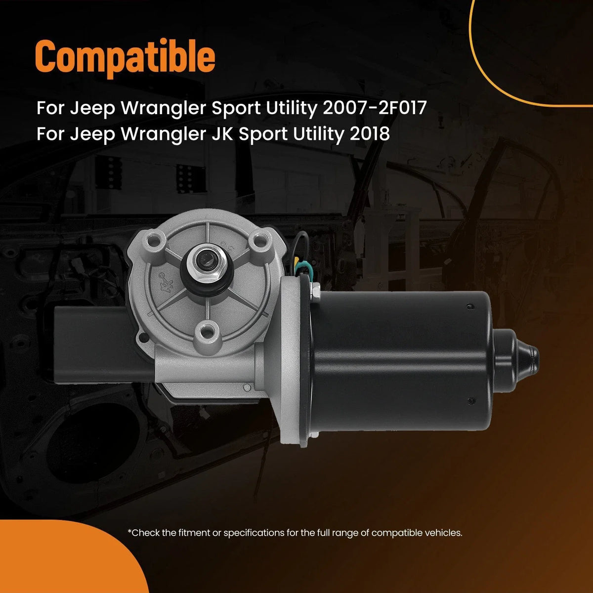 Front Wiper Motor for Jeep Wrangler JK 2007–2018 55077859AC