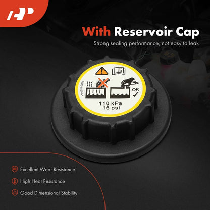 Front Engine Coolant Reservoir for Ford Edge 2007-2014 with Cap