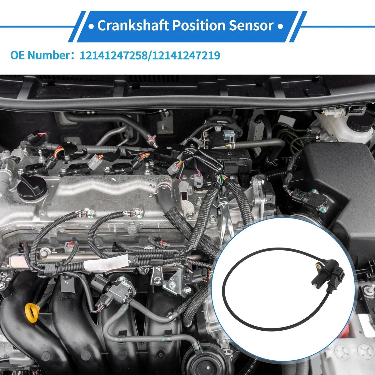Crankshaft Position Sensor - Black for E34 BMW 518i (1989-1994)