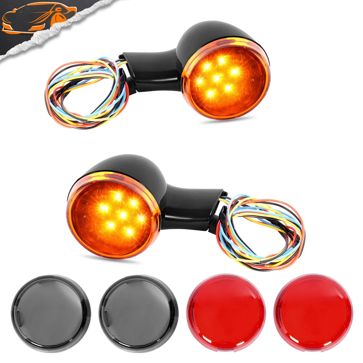 2X LED Rear Turn Signal Lights for Harley 1994-2024 Road King
