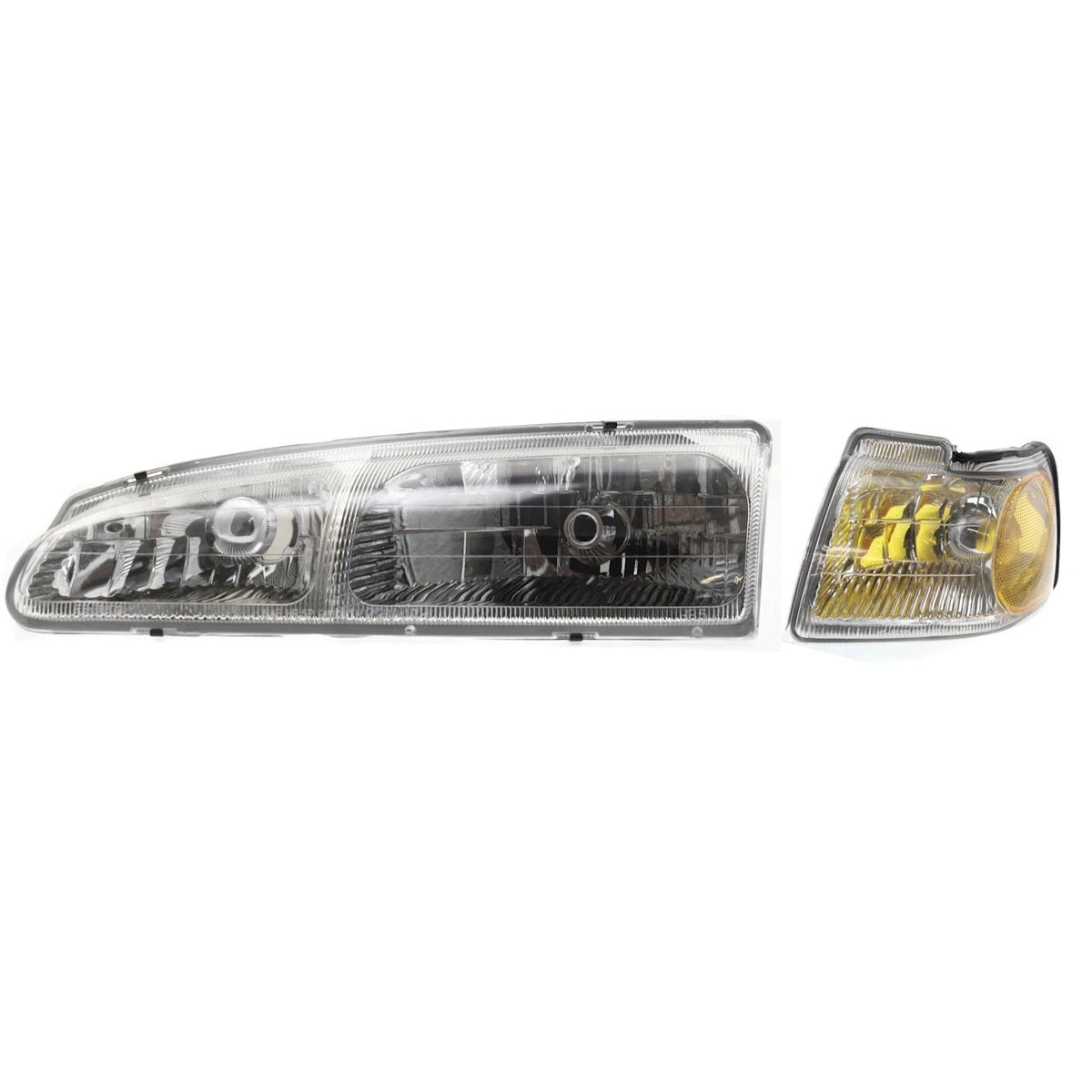 Headlight Kit for Ford Thunderbird Cougar (1996–1997) LH Clear Lens Halogen