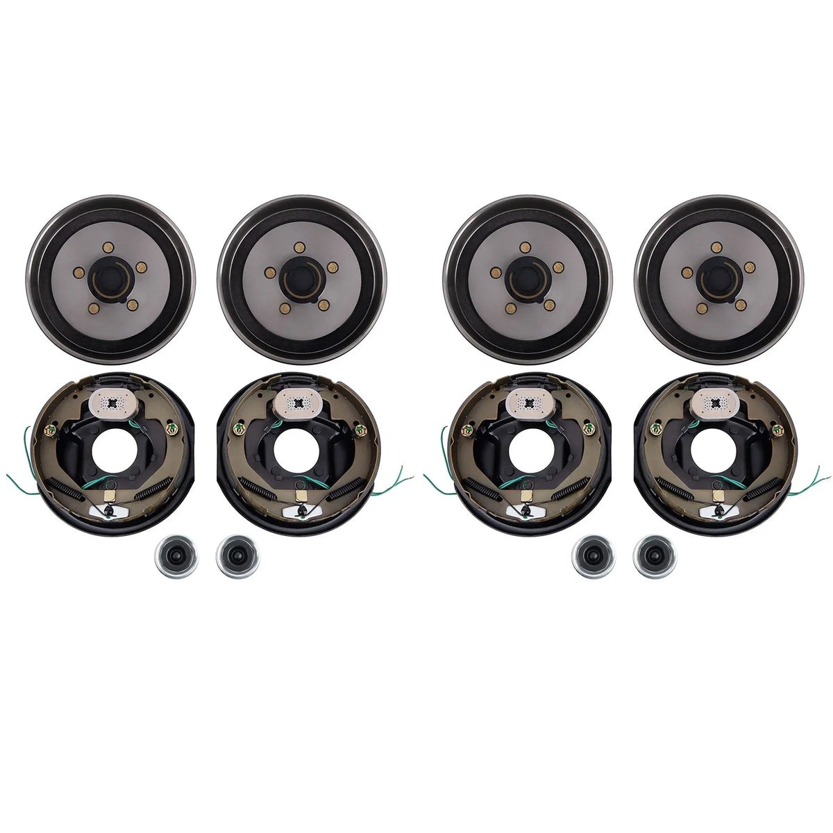 3500 lb Axle Electric Brake Drum Kit (5 On 4.5") - 4Pcs Set