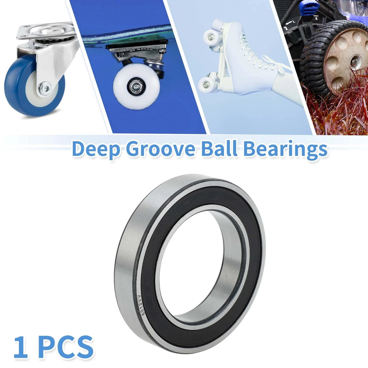 Deep Groove Ball Bearing 6012VV for Scooter Skateboard Wheel (60x95x18mm)