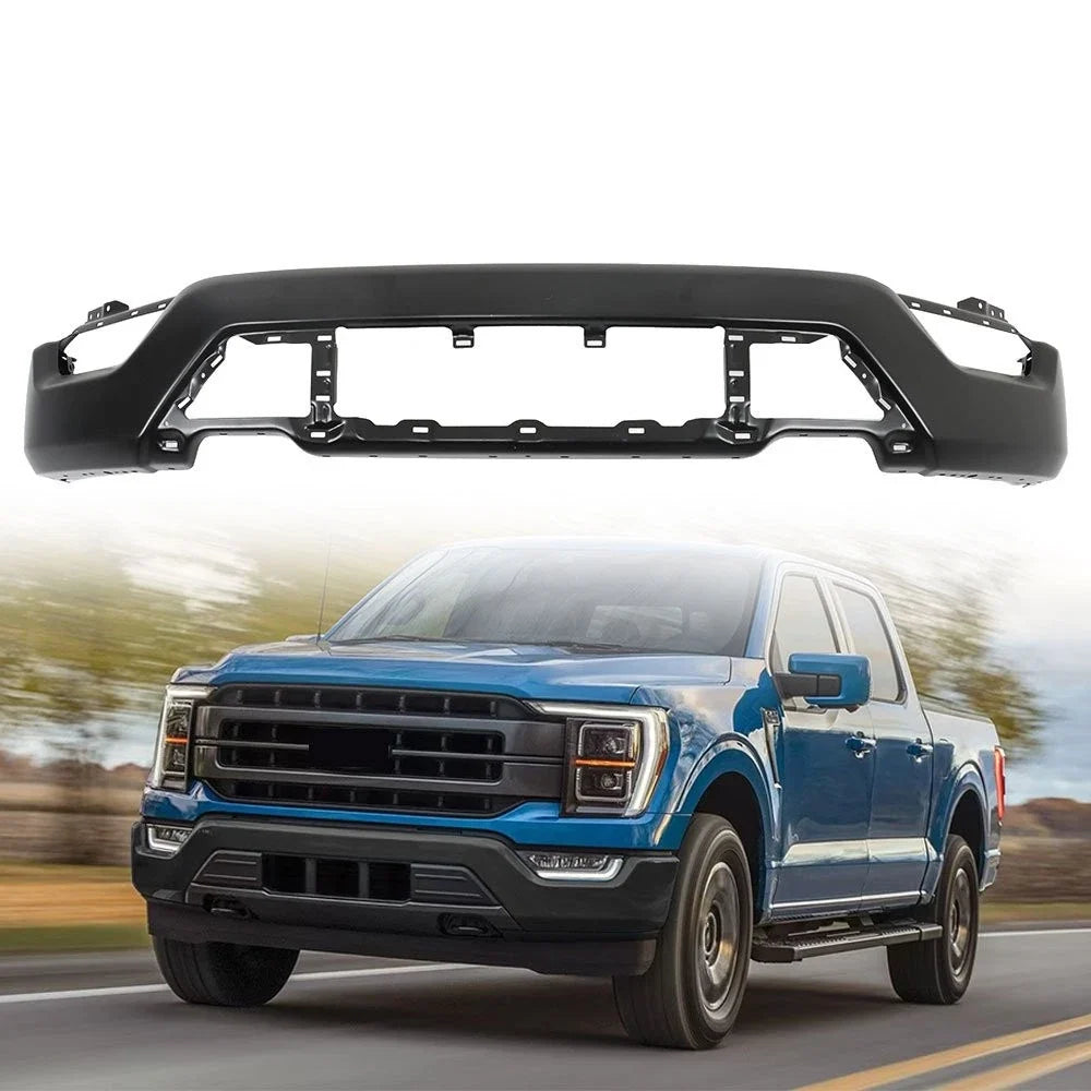 2021-2023 Ford F150 Front Bumper, Black, W/o Radar Holes