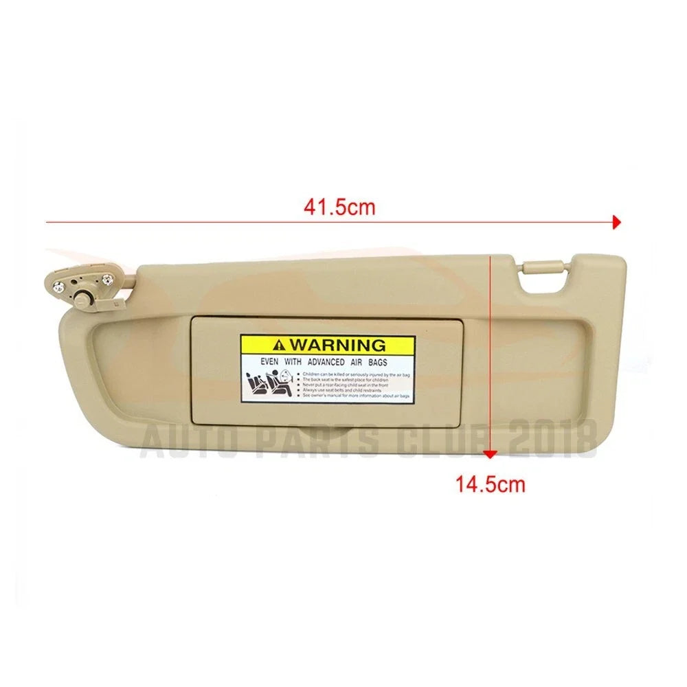 Driver Left Sun Visor for Honda Civic (2006–2008) Pearl Ivory Tan